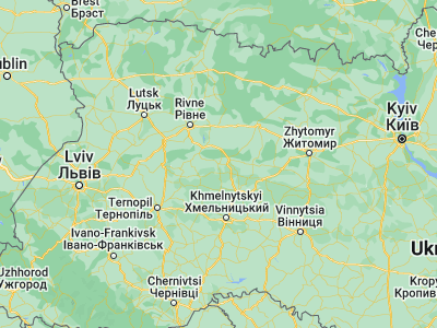 Map showing location of Izyaslav (50.11947, 26.82125)