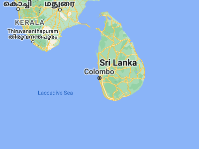 Map showing location of Ja Ela (7.0744, 79.8919)