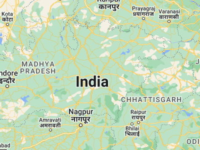 Map showing location of Jabalpur (23.16697, 79.95006)