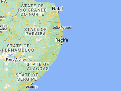 Map showing location of Jaboatão (-8.18028, -35.00139)
