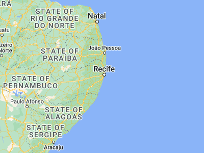 Map showing location of Jaboatão dos Guararapes (-8.11278, -35.01472)