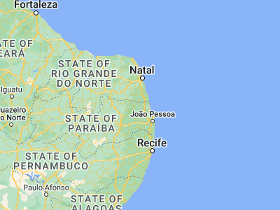 Map showing location of Jacaraú (-6.61222, -35.29278)