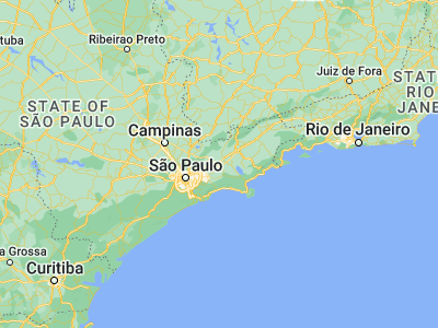 Map showing location of Jacareí (-23.30528, -45.96583)