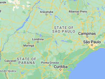 Map showing location of Jacarezinho (-23.16056, -49.96944)