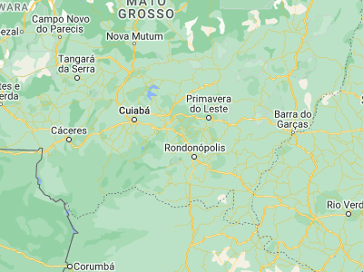 Map showing location of Jaciara (-15.96528, -54.96833)