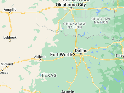 Map showing location of Jacksboro (33.21845, -98.15866)