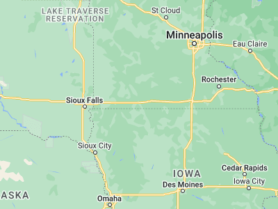 Map showing location of Jackson (43.62079, -94.9886)