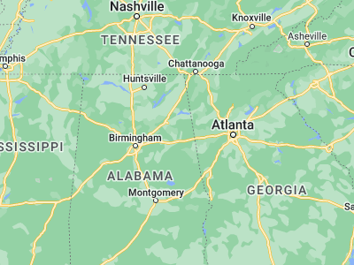Map showing location of Jacksonville (33.81371, -85.76135)