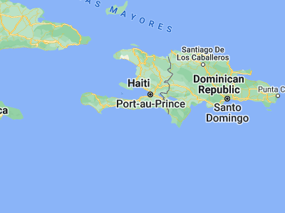 Map showing location of Jacmel (18.23417, -72.53472)