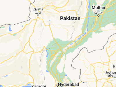 Map showing location of Jacobābād (28.281, 68.43876)