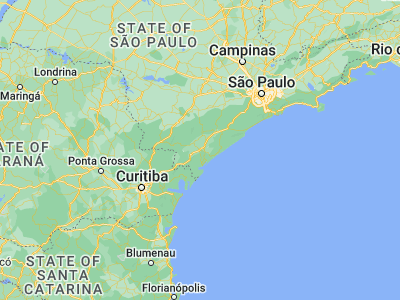 Map showing location of Jacupiranga (-24.6925, -48.00222)