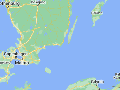 Map showing location of Jämjö (56.18333, 15.81667)