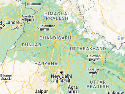 Map showing location of Jagādhri (30.16676, 77.30311)