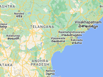 Map showing location of Jaggayyapeta (16.9, 80.1)