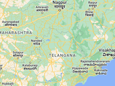 Map showing location of Jagtiāl (18.8, 78.93333)