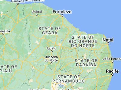 Map showing location of Jaguaribe (-5.89056, -38.62194)