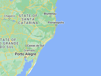 Map showing location of Jaguaruna (-28.615, -49.02556)