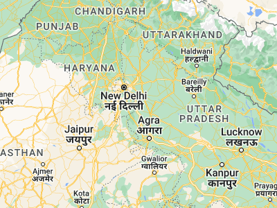 Map showing location of Jahāngīrpur (28.17916, 77.70372)