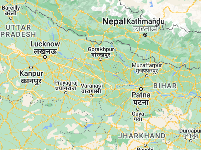 Map showing location of Jainpur (26.15389, 83.33506)
