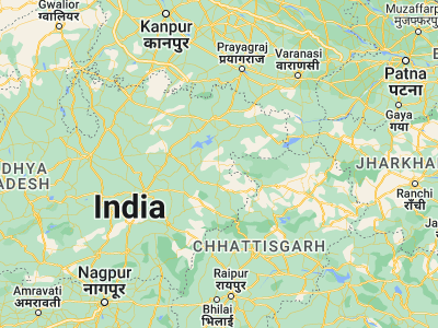 Map showing location of Jaisinghnagar (23.7, 81.38333)