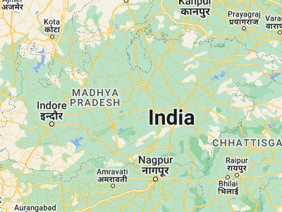 Map showing location of Jaithāri (23.23333, 78.61667)