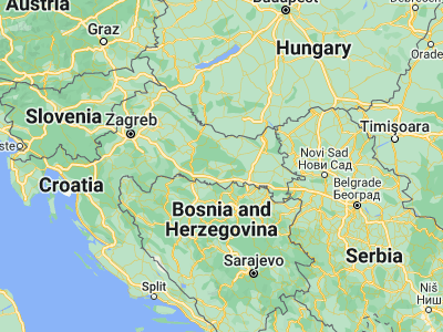 Map showing location of Jakšić (45.35806, 17.76389)