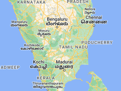 Map showing location of Jalakandapuram (11.69779, 77.87298)