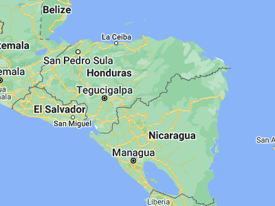 Map showing location of Jalapa (13.92222, -86.12346)