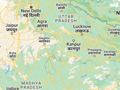 Map showing location of Jālaun (26.1451, 79.3366)