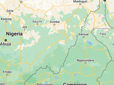 Map showing location of Jalingo (8.88333, 11.36667)