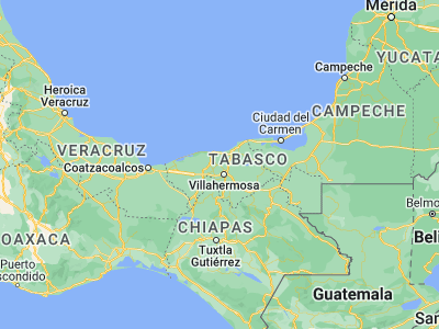 Map showing location of Jalpa de Méndez (18.17643, -93.06349)