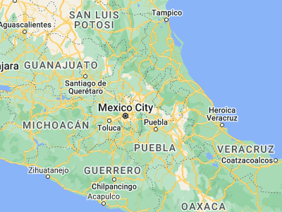 Map showing location of Jaltepec (19.72844, -98.63487)