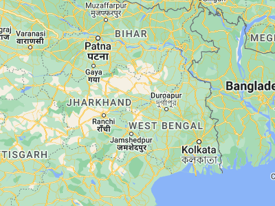 Map showing location of Jāmadoba (23.71667, 86.4)