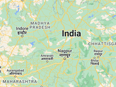 Map showing location of Jāmai (22.2, 78.58333)