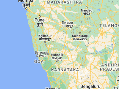 Map showing location of Jamkhandi (16.51667, 75.3)