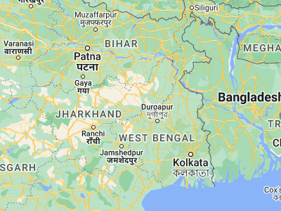 Map showing location of Jāmtāra (23.95, 86.8)