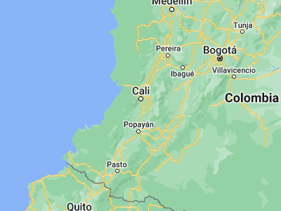 Map showing location of Jamundí (3.26074, -76.53499)