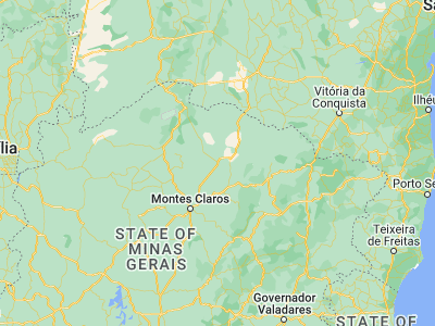 Map showing location of Janaúba (-15.8025, -43.30889)