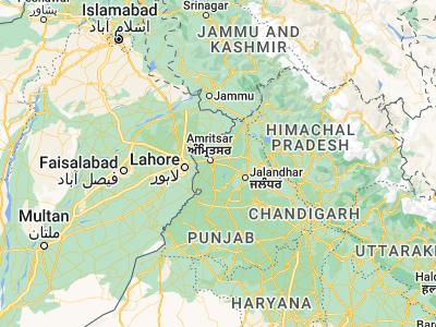 Map showing location of Jandiāla Guru (31.56098, 75.02862)