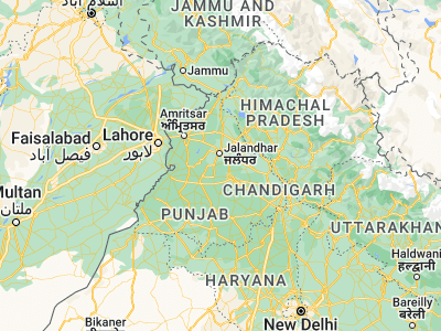 Map showing location of Jandiāla (31.1593, 75.61755)