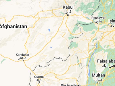 Map showing location of Jānī Khēl (32.76315, 68.39722)