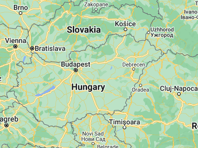 Map showing location of Jánoshida (47.38333, 20.06667)