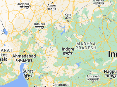 Map showing location of Jaorā (23.63783, 75.12711)