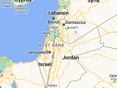 Map showing location of Jarash (32.28082, 35.89929)
