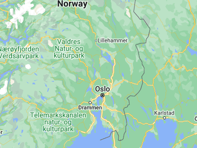 Map showing location of Jaren (60.39273, 10.56155)