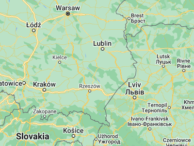 Map showing location of Jarocin (50.56459, 22.32121)