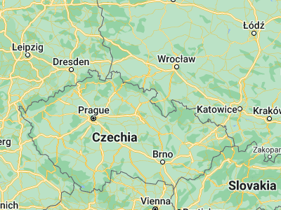 Map showing location of Jaroměř (50.3562, 15.92136)