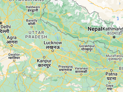 Map showing location of Jarwal (27.16442, 81.53993)