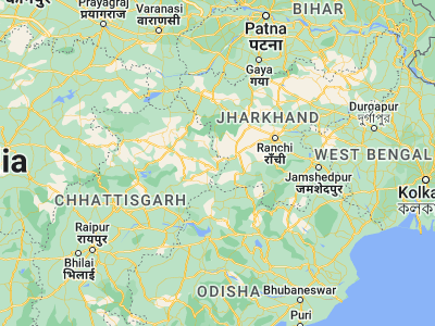 Map showing location of Jashpurnagar (22.9, 84.15)