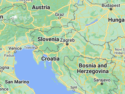 Map showing location of Jastrebarsko (45.66833, 15.64861)